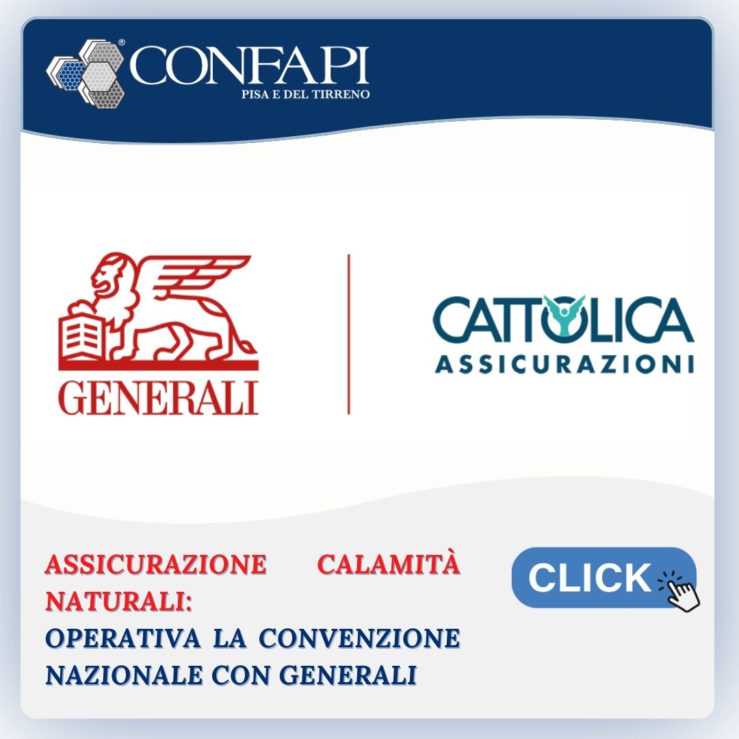 Obbligo coperture Calamità Naturali: attiva la convenzione nazionale Confapi Servizi e Generali Italia