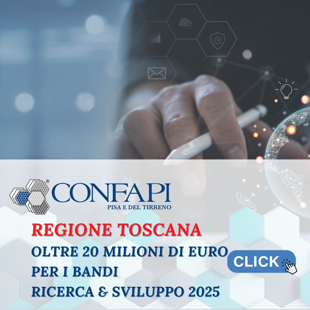 Regione Toscana: oltre 20 milioni di euro per i Bandi Ricerca & Sviluppo 2025