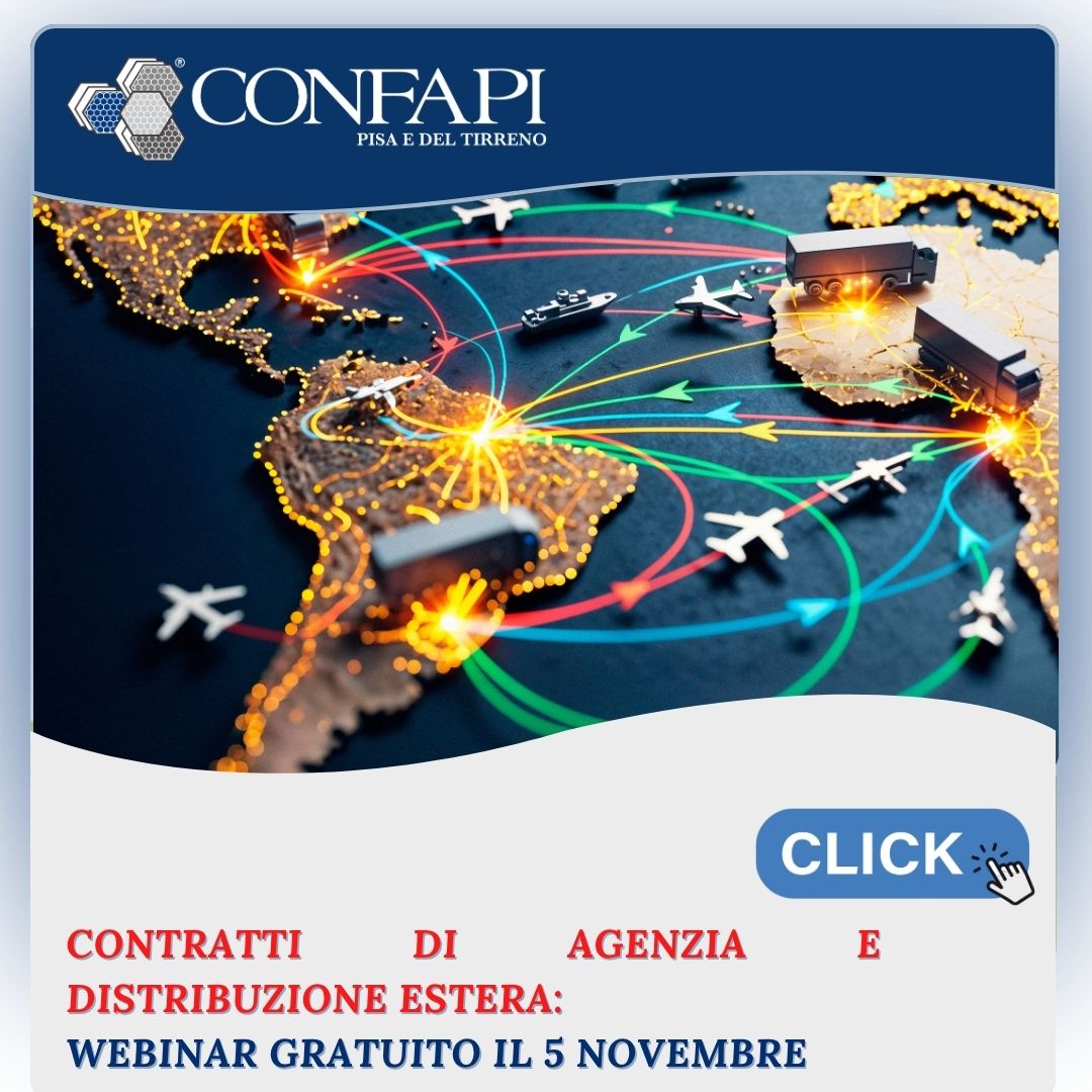 Contratti di agenzia e distribuzione internazionale: webinar gratuito il 5 novembre 2026