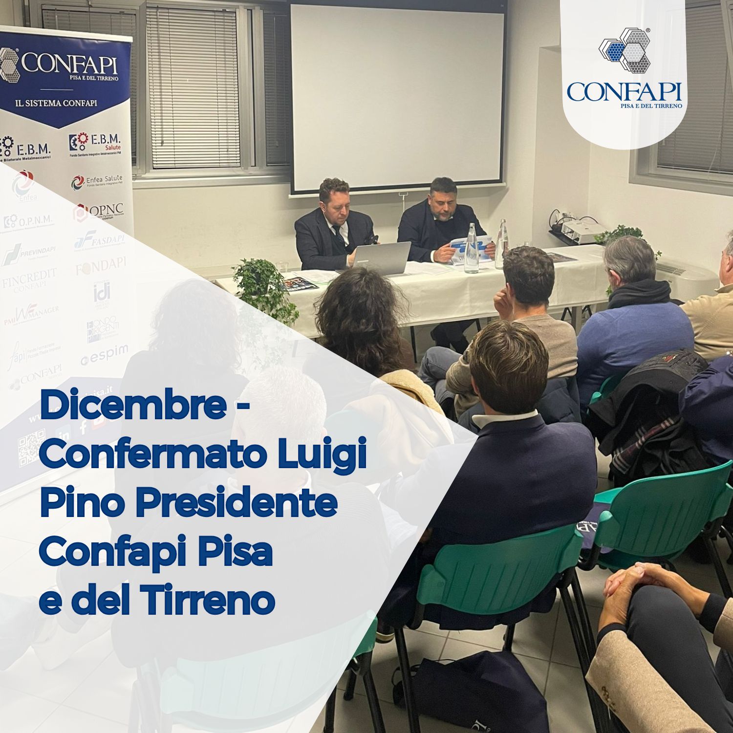Confapi Pisa e del Tirreno: confermato Luigi Pino Presidente Confapi Pisa e del Tirreno