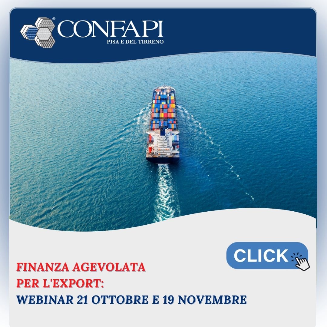Finanza agevolata per l'export: ciclo di webinar gratuiti per l'internazionalizzazione delle PMI