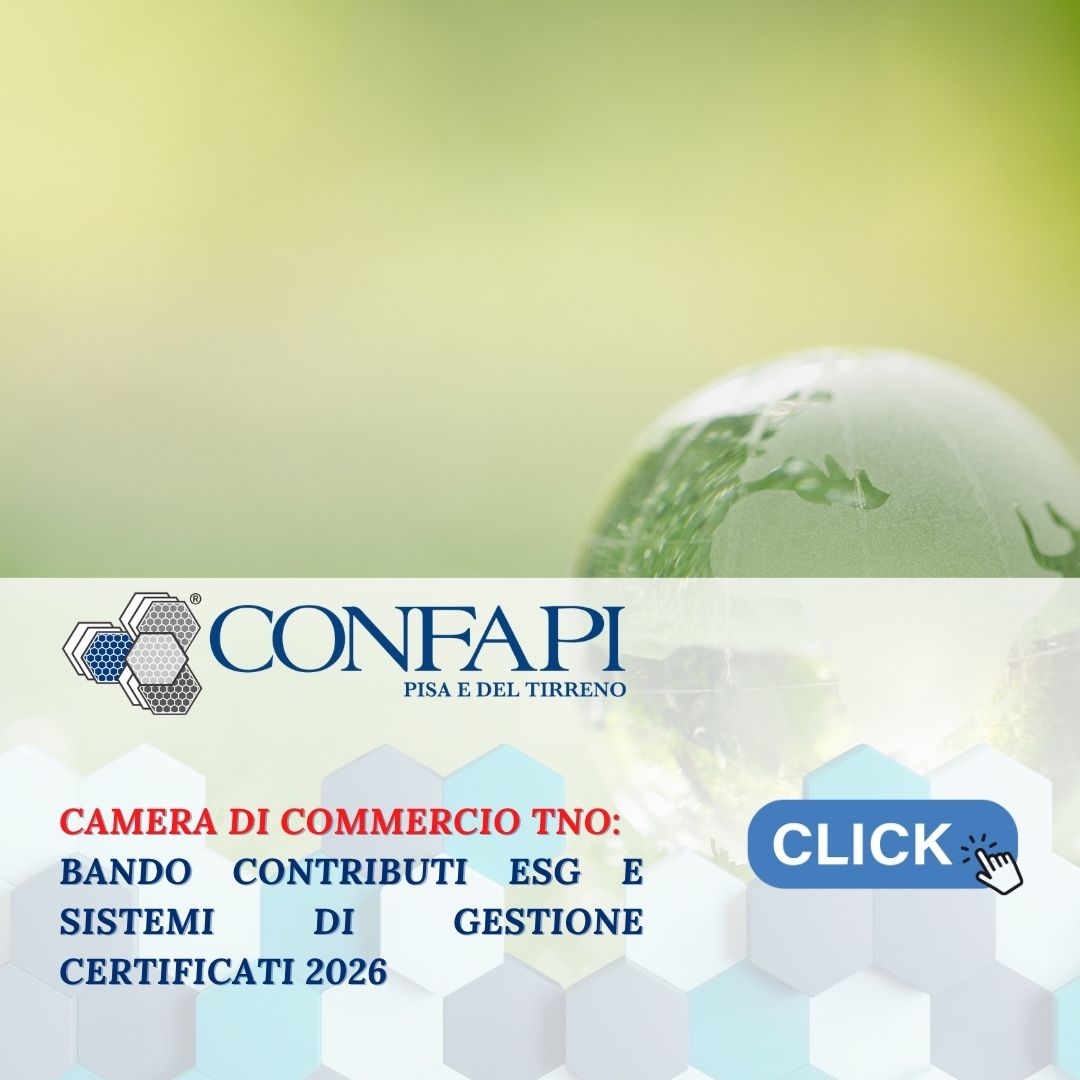Camera di Commercio TNO: bando contributi ESG e sistemi di gestione certificati 2026
