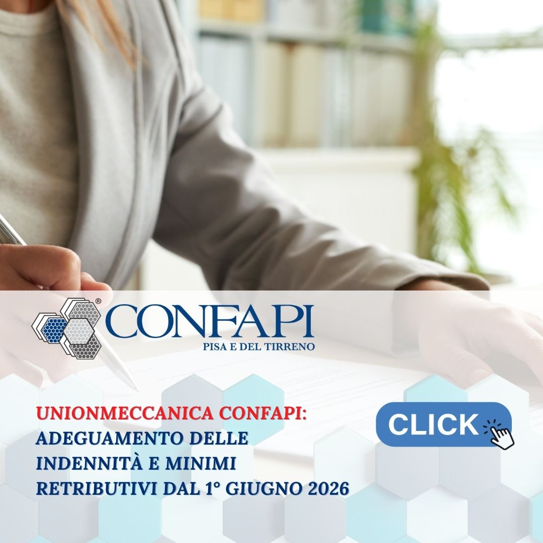 Unionmeccanica Confapi: adeguamento delle indennità e minimi retributivi dal 1° giugno 2026