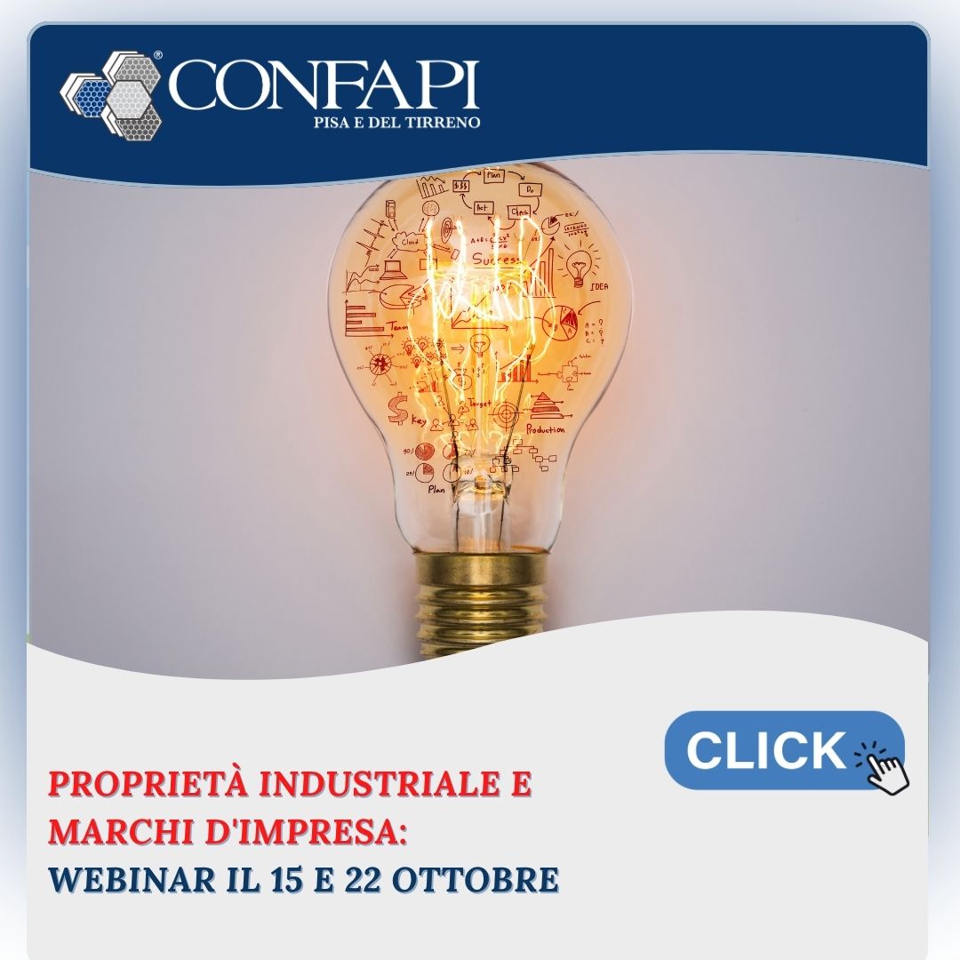 Proprietà industriale e tutela del marchio d'impresa: ciclo di webinar gratuiti del Sistema Camerale