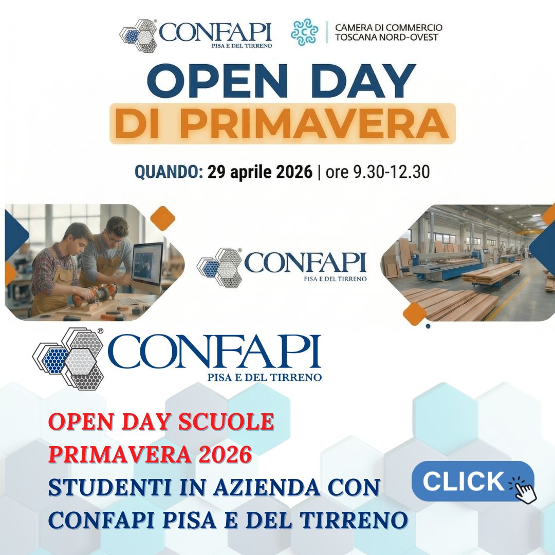 Open Day Scuole Primavera 2026: studenti in azienda con Confapi Pisa e del Tirreno