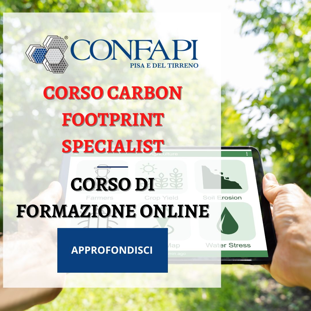 Corso Online: Diventa Carbon Footprint Specialist - 25-26 Febbraio 2025 Confapi Pisa e del Tirreno