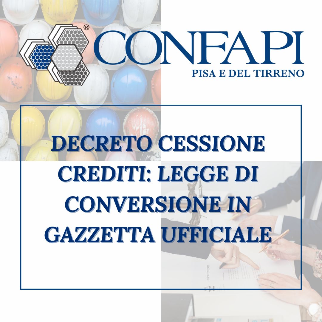 DECRETO CESSIONE CREDITI Confapi Pisa e del Tirreno