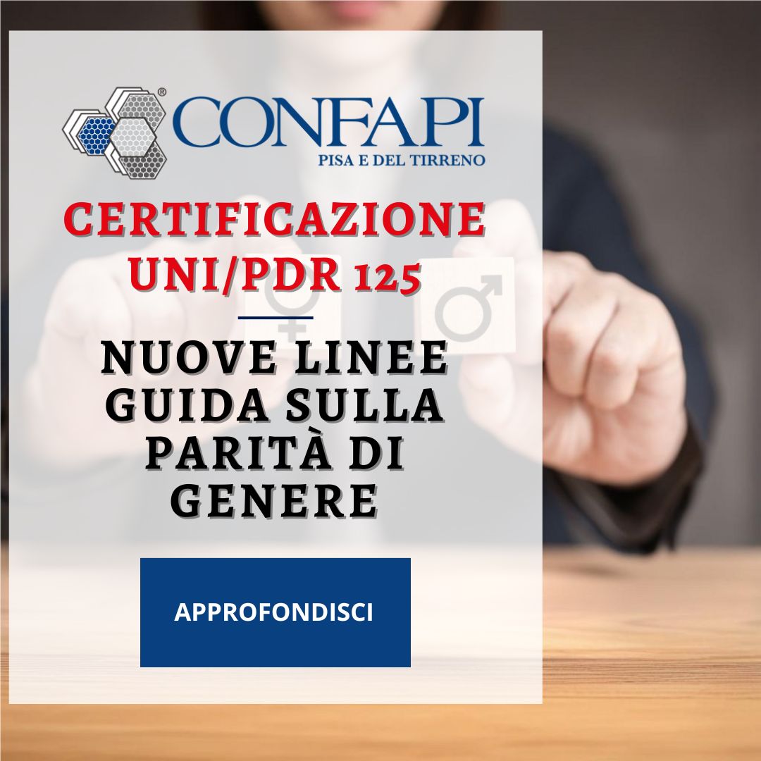Nuove Linee Guida sulla Parità di Genere Confapi Pisa e del Tirreno