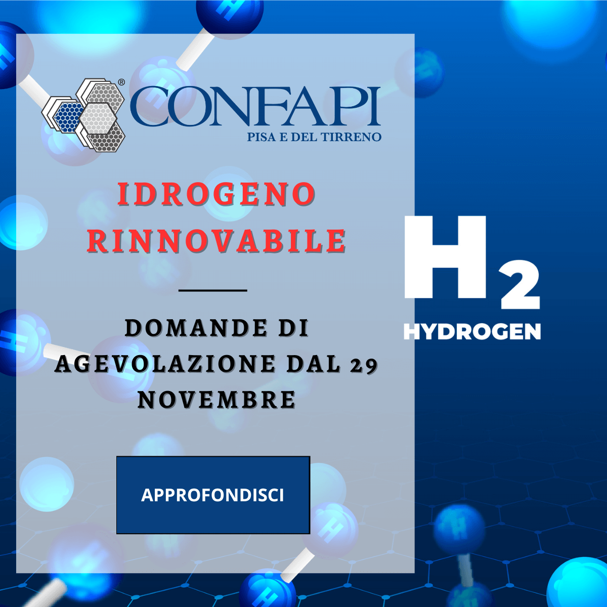 IDROGENO RINNOVABILE - BANDO Confapi Pisa e del Tirreno