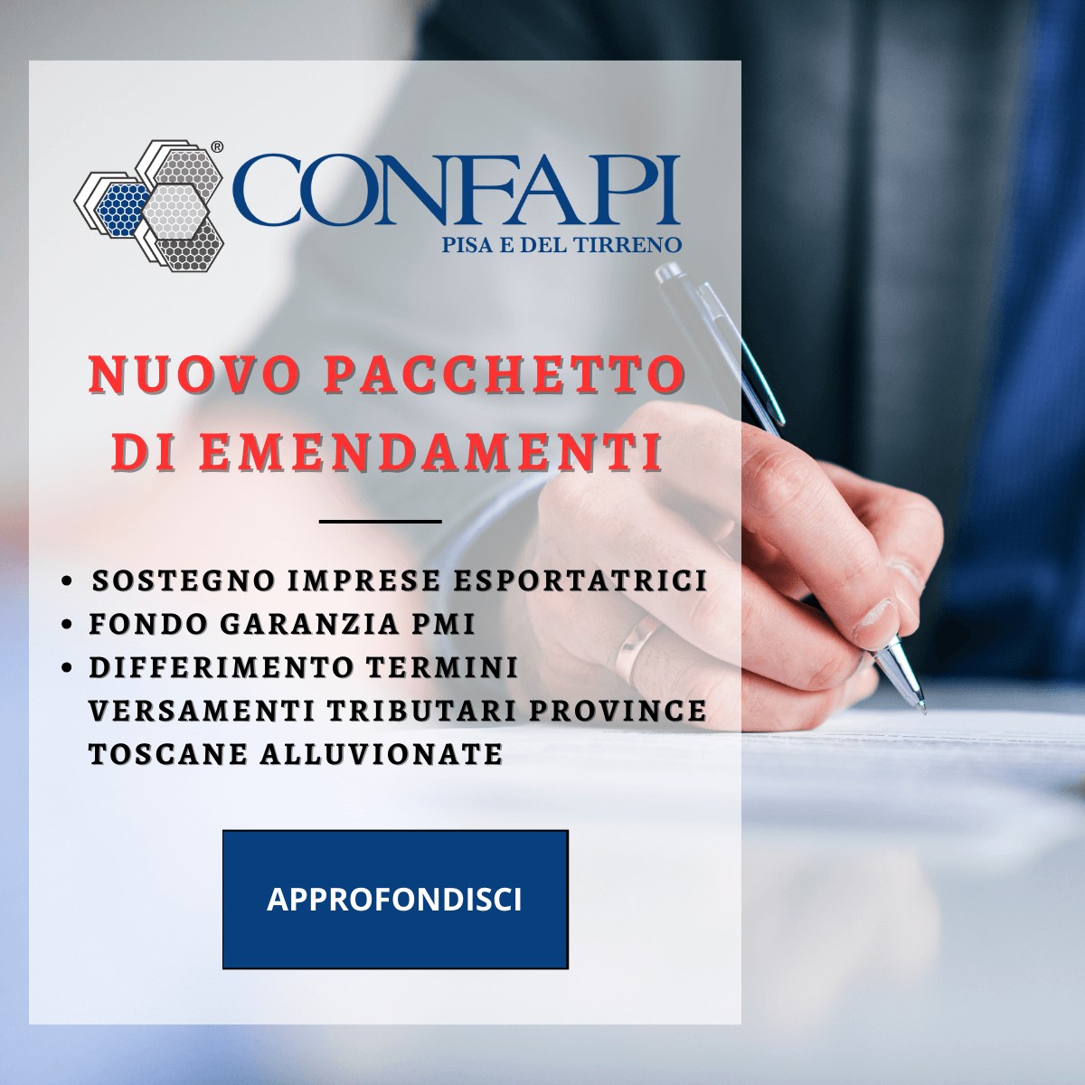 DL FISCALE - PACCHETTO EMENDAMENTI GOVERNO E RELATORI Confapi Pisa e del Tirreno