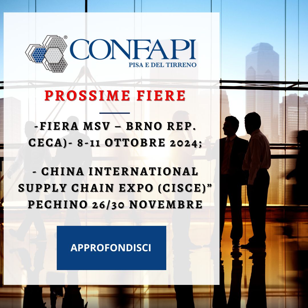 FIERA IN CINA Confapi Pisa e del Tirreno
