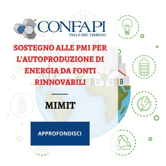 Sostegno alle PMI per l’autoproduzione di energia da fonti rinnovabili Confapi Pisa e del Tirreno