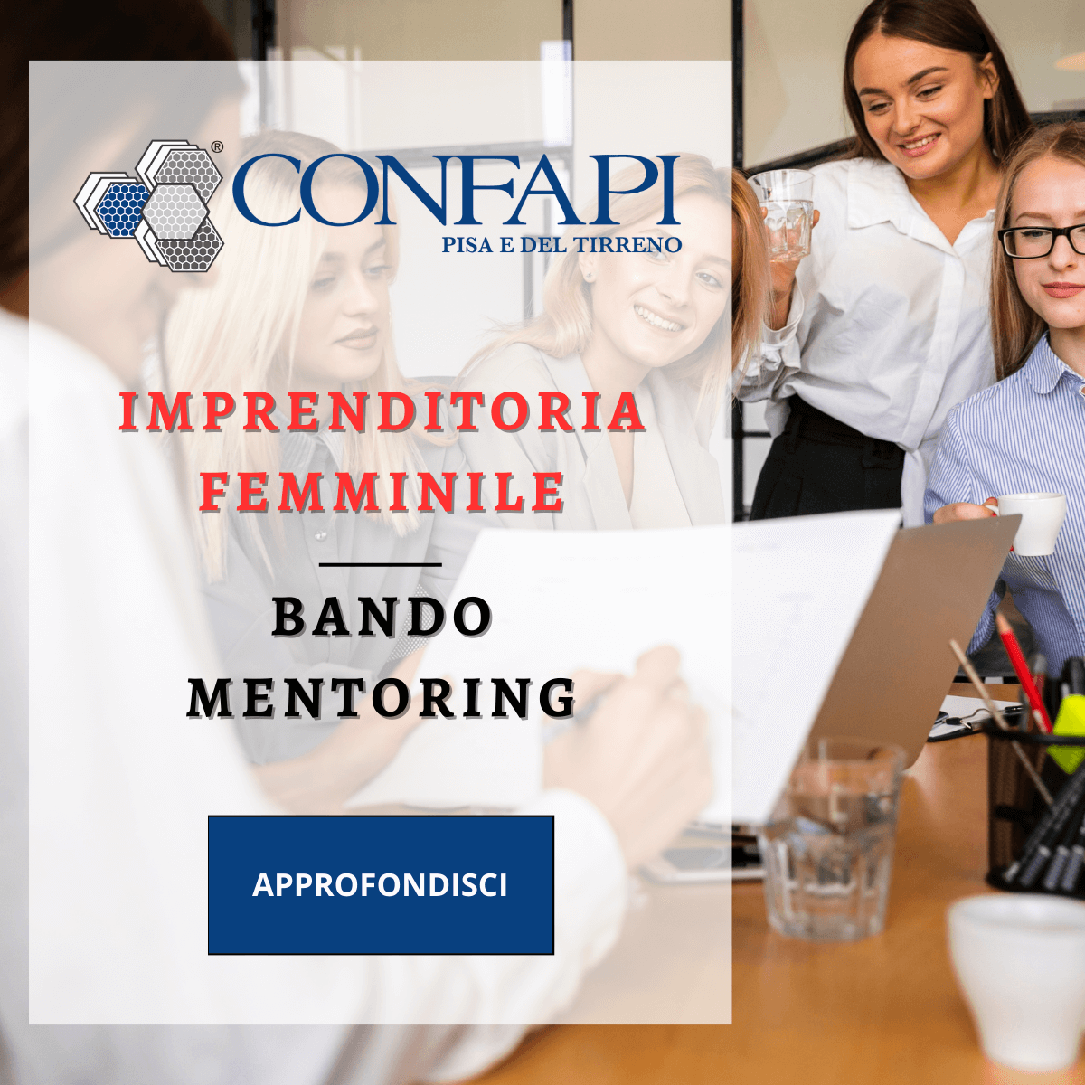 BANDO MENTORING - IMPRENDITORIA FEMMINILE Confapi Pisa e del Tirreno