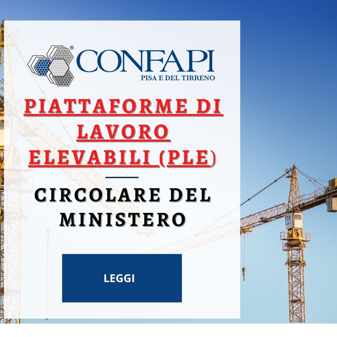 PIATTAFORME DI LAVORO ELEVABILI  Confapi Pisa e del Tirreno